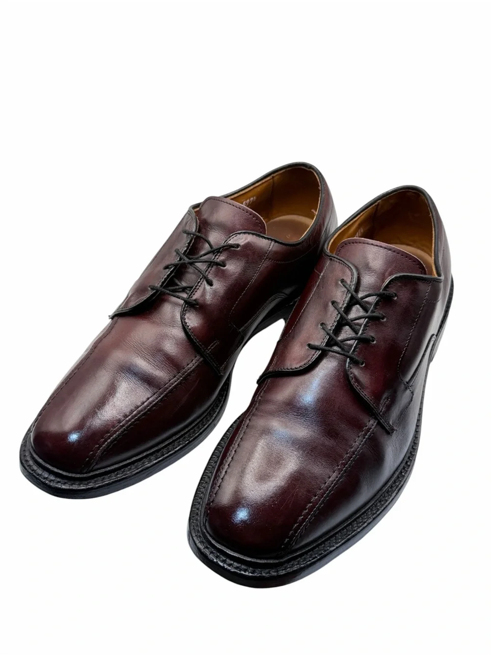 Allen Edmonds Hillcrest Split Toe Derby Dress Shoes Burgundy Leather Men’s 10 E